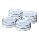 10 Pack Sterile Thick Plastic Petri Dishes with Lid, 90mm Dia x 15mm Deep Clear 3 Vents Petri Dish for Lab Science Experiment