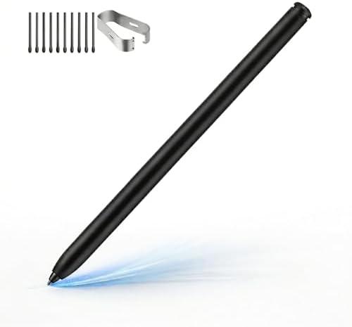 EMR Stylus Pen for Remarkable 2 / Remarkable 1, Kindle Scribe, BOOX Tablets, Battery-Free with Digital Eraser, 4096 Pressure Levels, Magnetic Pen Holder, 10 Replacement Nibs Included, Black