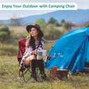 2 Pack Camping Chairs Outdoor Portable Folding Chair with Mesh Back, Red | Heavy Duty 400lbs Capacity Comfortable Breathable High Back with Storage Bag, Cup Holder for Adults Fishing, Beach, Lawn