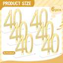 Threehoney Mirror Gold 40th Birthday Decorations for Men and Women Acrylic Anniversary Decorations Table Numbers Centerpieces for Birthday Party