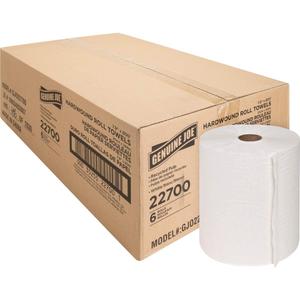 Genuine Joe GJO22700 Hard Wound Roll Towel, 800' Length x 7-8/9" Width, White (Case of 6) (4)