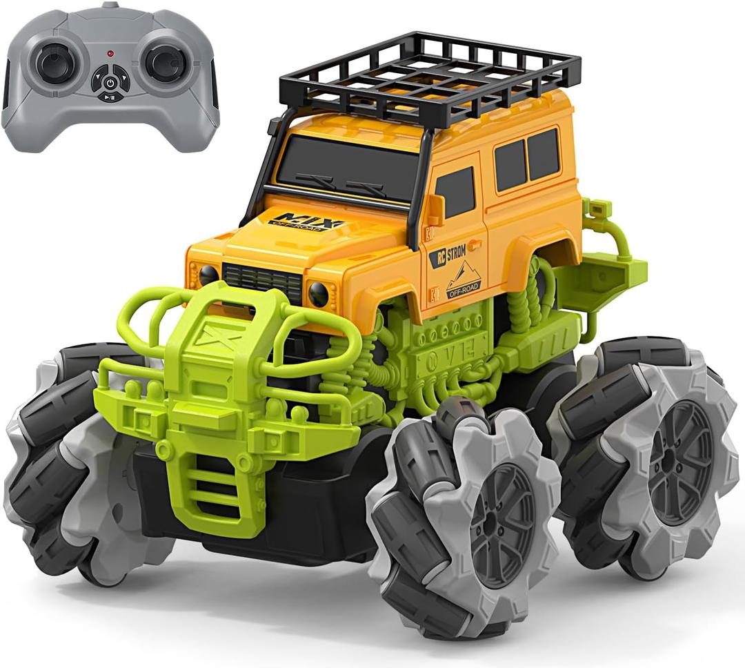 Remote Control Car,1:18 Off-road Monster Truck RC for Boys 2.4GHz All Terrain Truck Remote Control for Kids 4-12,WD All Terrain Off-Road Pickup,RC Car for Kids Christmas Birthday Gifts Boys Girls 4+ (Yellow Green)