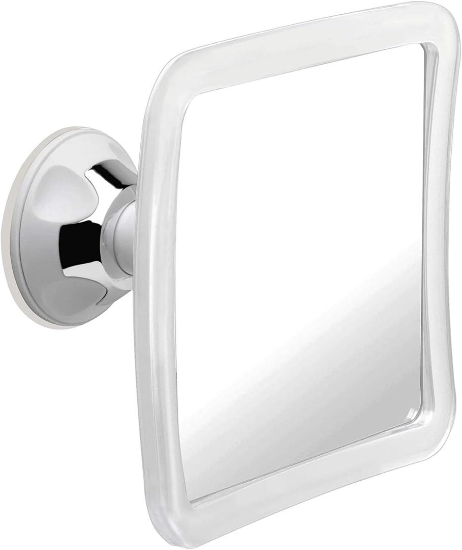 MIRRORVANA Fogless Shower Mirror for Shaving with Upgraded Suction, Anti Fog Shatterproof Surface and 360 Swivel - 6.3" x 6.3" (Clear)