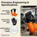 Gastody - Chemical Resistant Gloves, Reusable,Heavy Duty Safety Work Gloves,Resist Acid,Oil,Alkali - L - Extra-long 27.5"