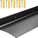 Heavy-Duty Door Rain Drip Guard Overhead 5.12" W 55.1" L Aluminum Drip Edge Drip Cap Guard for Exterior Door & Window,Diverter,Deflector,1pc Black