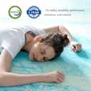 MLILY Queen Mattress Topper 3 Inch Memory Foam Bed with Gel Infusion, Cooling Pad in a Box, CertiPUR-US Certified, 60x80, Blue