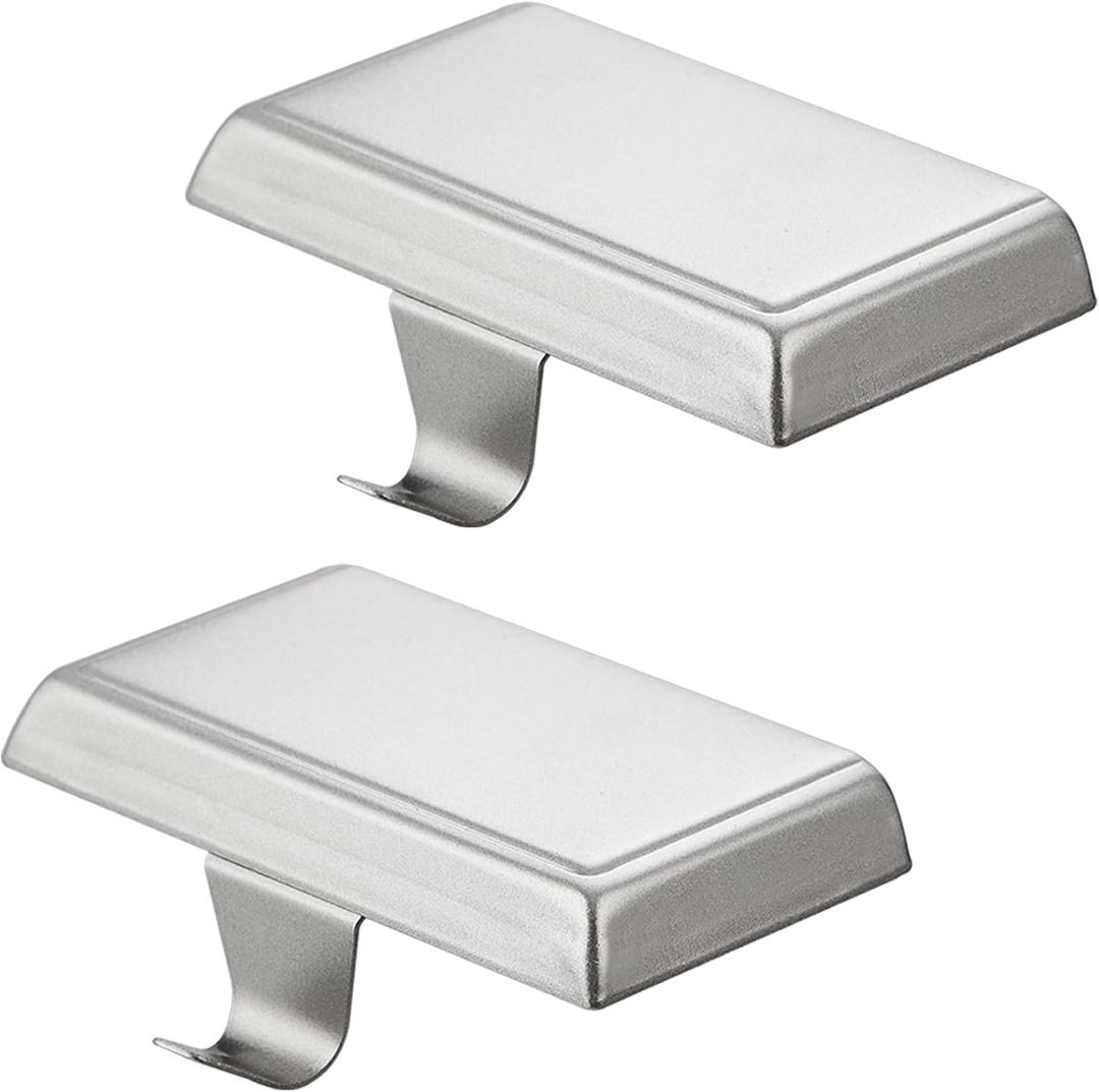 2 Pack Christmas Stocking Holders Ornament Hooks Mantel Weighted Stocking Hangers Metal Hanging Hooks Heavy Duty Stocking Holders Bases for Mantel Fireplace Party Decoration (Silver, 2)