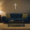Jesus Cross Personalized Neon Sign for Wall Decoration Dimmable LED Neon Sign Bedroom Wall LED Sign Church Prayer Room or Christian Store Faith Christ Memorial Place 9.5x5.5 Inch