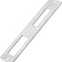 1Pc Door Flat Strike Plate Stainless Steel Plate 172mm x 33.7mm for Door Handle Deadbolt Security Striker Plates Exterior Interior Door Electric Door Opener Silver(Fully Enclosed)