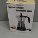 LAOION Cafeteras Electricas Modernas Moka Pot, Cafetera Eléctrica Coffee Espresso Machine, 6 Cup Cuban Coffee Maker with Detachable Base & Overheat Protection, Greca Electrica De Cafe Gift for Travel