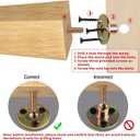TURSTIN Set of 8 Furniture Legs 6 Inch Square Solid Wood Couch Legs Replacement Sofa Legs Mid Century Furniture Feet for Armchair Bed Dresser Cabinet Include Installation Hardware, Natural