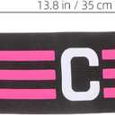 Colorful Soccer Captain Armband for Adults Durable Nylon Football Arm Bands Comfortable Fit for Team Sports Black Red