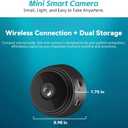 Hidden Camera Mini Spy Camera WiFi 1080P, Wireless Indoor Security Camera with Night Vision & Motion Detection, Nanny Cam for Home Baby Pet Monitor,TF Card Storage (Black)
