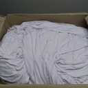 Outpain White Spandex Table Clothes for 8 Foot Rectangle Tables-6Pack 8FT Spandex Fitted Table Cover, Wrinkle Free Tablecloths with Skirt for Parties, Wedding, Birthday, Banquet, Festival