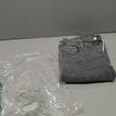 Famnbro Womens Rhinestone Jeans Baggy Y2K High Waisted Straight Wide Leg Sparkly Bling Glitter Denim Pants (Large, Grey)