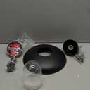 Outdoor Pendant Lights for Porch 12", Outdoor Farmhouse Hanging Light Fixture with Adjustable Chain and Bubble Glass, Black Rustic Exterior Pendant Light for Front Door, Gazebo, Entryway, Patio (No Sensor)