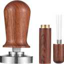 Decdeal 51mm Espresso Tamper and Stirrer Set, Coffee Tamper with Spring Loaded Flat, Stainless Steel Base Coffee Tamper