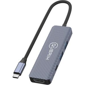 USB C 5 in 1 hub 10Gbps USB-C/A 3.2 Ports 4K 60HZ HDTV 100W PD Fast Charging Compatible for MacBook Pro/Air/Dell XPS/iPad Pro Aluminum Splitter/Surface Pro/Thunderbolt Laptops.