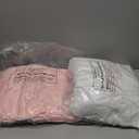 Perfectto Design Set of 2 Decorative Pillows for Toddler Kids Room. White Fluffy Princess Embroidered and Furry Pink Faux Fur Pillow. Soft and Plush Throw Pillows for Kid’s Bedroom Décor