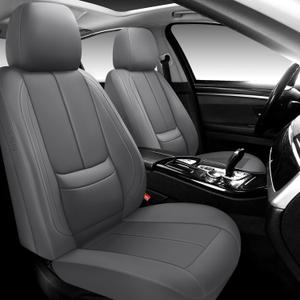 Full Coverage Leather Car Seat Covers Full Set,Waterproof Seat Covers for Cars,SUVs Pick-up Truck, Car Seat Cushion,Car Seat Protector,Grey Seat Cover with 5 Seats