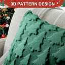 Christmas Pillow Covers 18x18 inch, Set of 2 Christmas Tree Decoration Soft Plush Faux Fur Throw Pillows Covers for Winter Holiday Festivals Bedroom Sofa Home Decor (Green)
