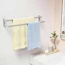 Double Towel Bar 24 Inch, Towel Rack for Bathroom, Stainless Steel Double Bath Towel Rack Wall Mounted, Bathroom Towel Holder Towel Rod for Wall, Brushed Nickel