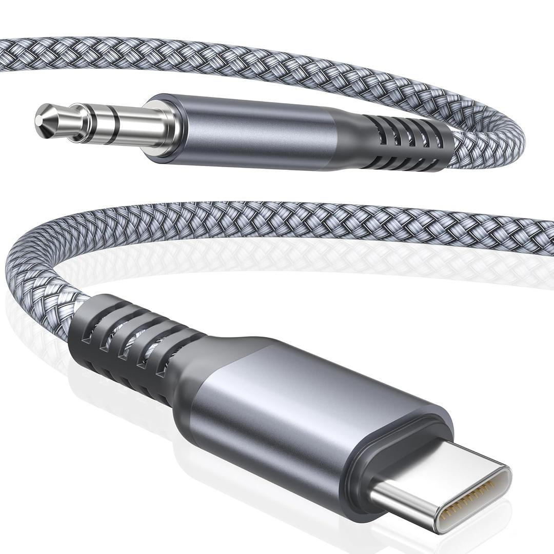 Elebase USB C Aux Cable 6FT,Type C to 3.5MM Jack Audio Adapter Auxiliary Cord for Car,Gooel Pixel 9 8,Apple iPhone 15 16 Pro Max Plus,iPad 10 10th,Mini 6 7,Air 4 5 Generation,Samsung Galaxy S25,S24