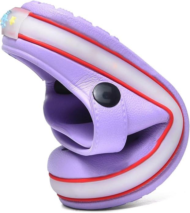 Toddler Kids Clogs Boys Girls LED Garden Shoes Light up Sandals Slip on Quick Dry Beach Slippers
 8 Toddler
