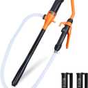 Portable Power Battery Pump, Battery Powered Electric Siphon Pump for Gasoline, Fuel Oil and Diesel, Siphon Liquid Extractor, 2.2 GPM, Hand Fuel Pumps, Orange