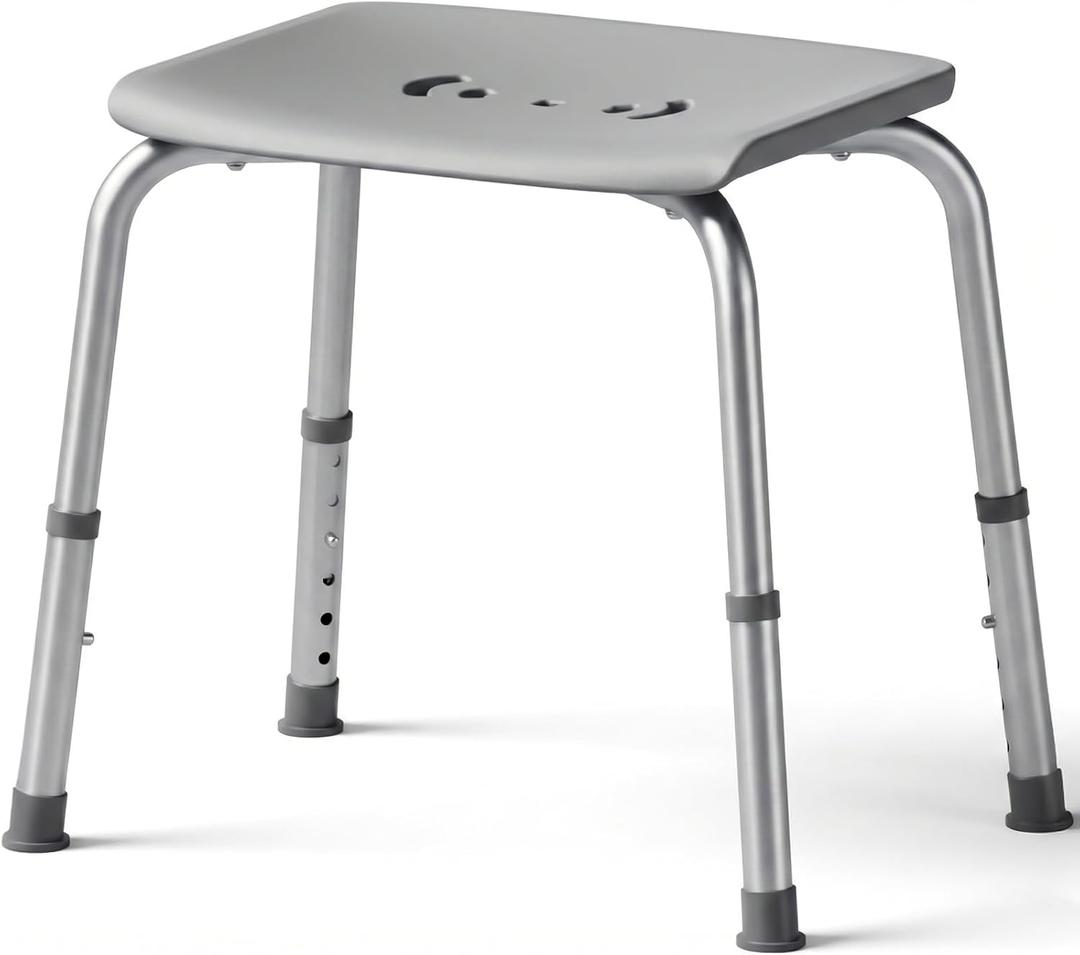 Shower Chair for Inside Shower(350lbs),6 Hight Adjustable Shower Stool for Elderly and Disabled, Portable Seats for Adults，3 mins Installation Bathtub Shower Bench for Inside Shower to Sit on