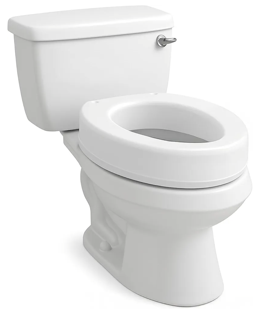 Carex Toilet Seat Riser, Elongated Raised Toilet Seat Adds 3.5 inches to Toilet Height, for Assistance Bending or Sitting, 300 Pound Weight Capacity Toilet Riser