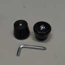 PU Rubber Roller Skate Toe Stoppers 1 Pair with Screws