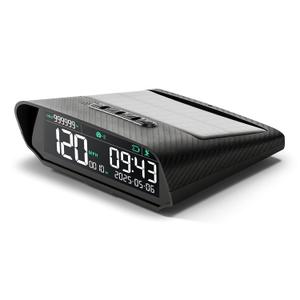 MH X100 GPS Speedometer Car Heads Up Display Solar Charging GPS Speedeedometer Gauge KMH/MPH with Altitude & Mileage Tracking, Overspeed Alarm & Fatigue Driving Reminder