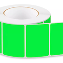 Removable Adhesive Rectangle Labels - Green