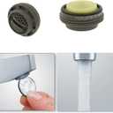 Slim Coin Slot Faucet Aerator Perlator Hidden Aerated Stream flow Rates for Kitchen Bathroom (Yellow 2.2 gpm, Junior Male)