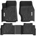 YITAMOTOR Floor Mats Compatible with 2022 2023 2024 2025 Jeep Grand Cherokee (Include 4xe NOT for L or WK) Custom Fit TPE All Weather 1st and 2nd Row Car Mats Accessories, Black