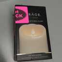 Flameless LED Battery Operated Ivory Pillar Candle, Flickering Realistic Moving Flame, 3" x 4.5" Luminous Real Wax Indoor Home Decor