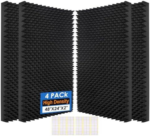 2 Pack-48X24X2 Inches Acoustic Panels, Egg Crate Foam soundproof wall panels,sound proof foam panels for walls, noise dampening panels,Sound Panels, Studio Foam for Wall and Ceiling 2 Pack-48X24X2 Inches Acoustic Panels, Egg Crate Foam soundproof wall panels,sound proof foam panels for walls, noise dampening panels,Sound Panels, Studio Foam for Wall and Ceiling