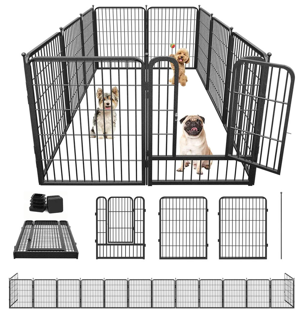 Dog Playpen 32 inch 10 Panels Portable Pet Fence Outdoor for Yard Indoor Dog Pen for Medium/Small Animals, Large Pet Puppy Playpen Heavy Duty Pet Fence for RV Camping, Yard Dog Playpen 32 inch 10 Panels Portable Pet Fence Outdoor for Yard Indoor Dog Pen for Medium/Small Animals, Large Pet Puppy Playpen Heavy Duty Pet Fence for RV Camping, Yard