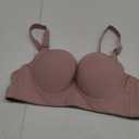 Women Push Up Bra Back Fat Smoothing Bra Comfort Lightly Padded Underwire Support Size 4
