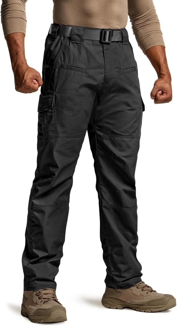 CQR Men's Tactical Pants, Water Resistant Ripstop Cargo Pants, Lightweight EDC Work Hiking Pants, Outdoor Apparel, Size 38W x 32L