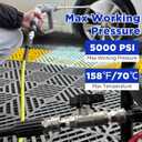 PWACCS Ball Valve Pressure Washer, 3/8" Quick Connect Stainless Steel Shut Off Valve for Power Washer Hose, 5000 PSI