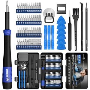 STREBITO Small Precision Screwdriver Set 64-piece with Torx, Triwing, Pentalobe, Electronics Repair Tool Kit for Computer, PC, Laptop, Macbook, Tablet, Phone, PS5, XBOX, Switch, Glass, Ring Doorbell