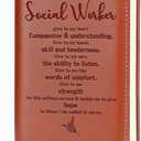 JOHSBYD Social Worker Gifts for Women Men Social Worker Quote Leather Notebook Retirement Appreciation Gifts for Social Worker Coworkers Friends (social worker give to),