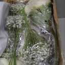 Zeyune 12 Sets Mason Jar Flowers Centerpiece Table Decorations,White