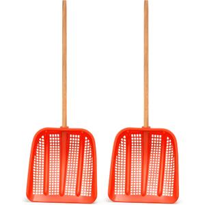 2 Pcs Sand Sifting Shovel Treasure Shovel Digger Sifter with Long Handle for Beach Sand Digging Fun Garden Farm Chicken Coop Goat Stall Poop Cleaning