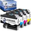 DOUBLE D LC3033XXL Replacement for Brother LC3033 XXL LC3035 Ink Cartridges BK/C/M/Y to Use with Brother MFC-J995DW MFC-J805DW MFC-J815DW MFC-J995DW XL MFC-J805DW XL Printer (4 Pack)