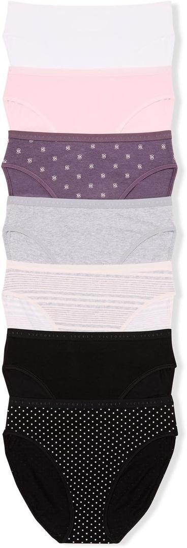 Victoria's Secret Women's Cotton Brief Underwear, Full Coverage Panties for Women, Multi Pack (XS-XXL) (Pink, M)