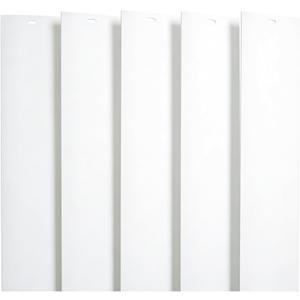 82.5" x 3.5" White PVC Vertical Blind Replacement Slats Curved Smooth (5 Pack)