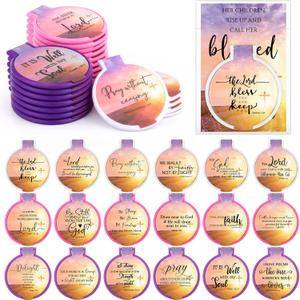 Meanplan Christian Mothers Day Compact Mirrors with Bible Verses Religious Gifts for Women Mothers Day Church Favors(36 Set)